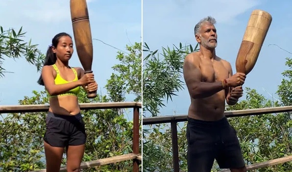 पहलवानी में हाथ आजमाएंगी अंकिता? पति Milind Soman का मुग्दर लेकर बहाया पसीना