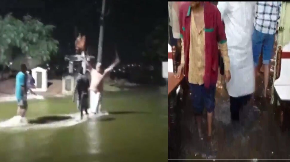 तेलंगाना में बारिश से बिगड़े हालात, घरों, सड़कों और रेस्तरां में भरा पानी; 2 लोग बहे