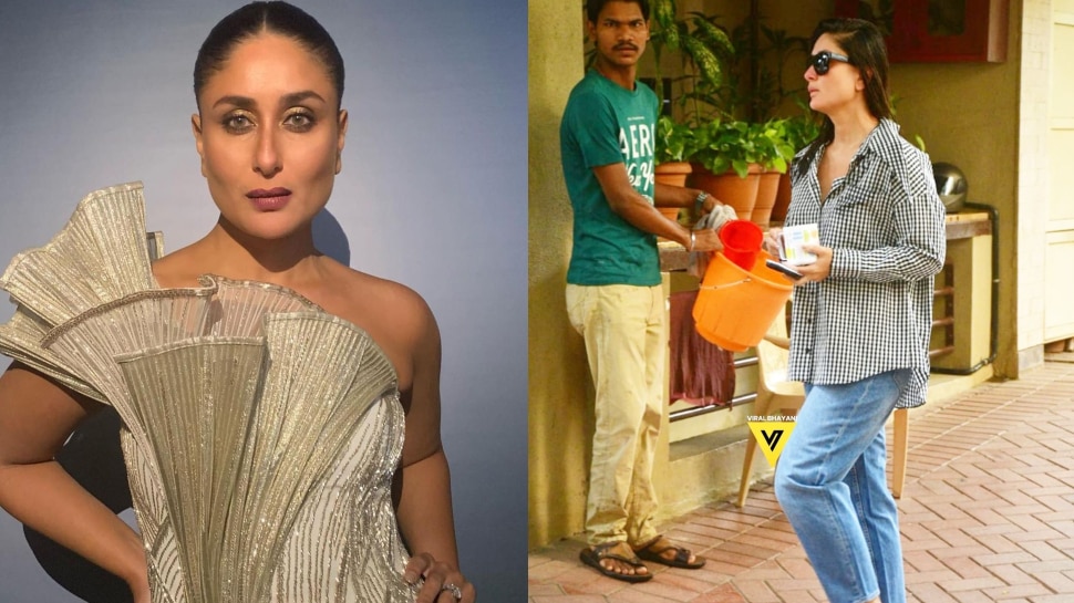 क्या हाथ में बाल्टी-मग्गा लेकर घूम रहीं Kareena Kapoor, जरा ध्यान से देखें फोटो