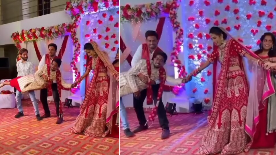 Wedding News: दूल्हे का पैर खींचकर दोस्तों ने किया 'गंदा खिलवाड़', दुल्हन ने बचाने की कोशिश की लेकिन फिर