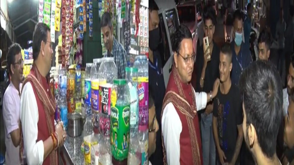 अचानक से दुकानदारों और स्थानीय लोगों के बीच पहुंचे CM पुष्कर धामी, युवाओं के साथ खिंचवाई फोटो; बातचीत भी की