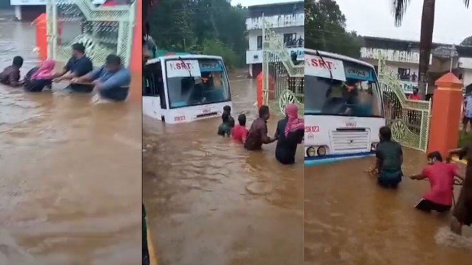 Bus Stuck in Flood