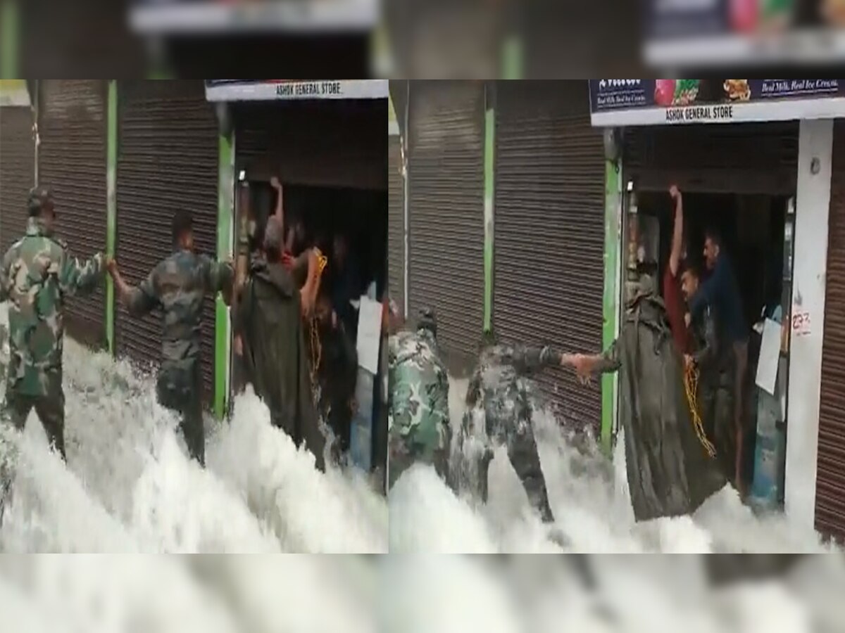 बाढ़ में फसे लोगों को सेना ने ऐसे किया रेस्क्यू, Video देख लोग ठोकने लगे सेल्यूट