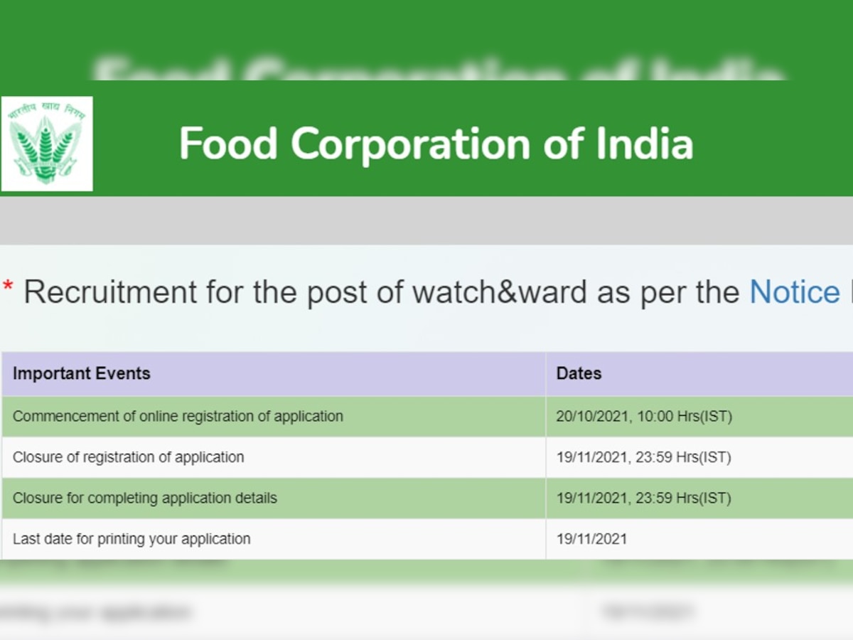 FCI Haryana Vacancy 2021: 380 पदों पर निकलीं भर्तियां, इस तरह करें अप्लाई, जानें डिटेल