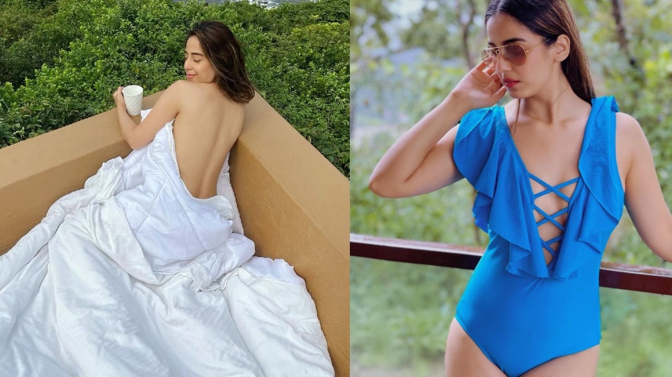 बिना कपड़ों के ही छत पर लेटी Srishty Rode, रजाई के सहारे ढका बदन