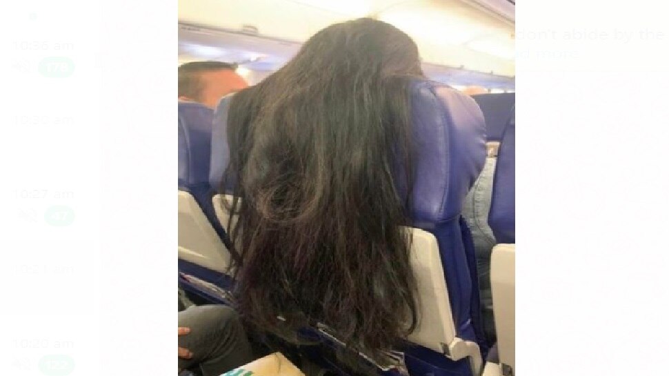 Viral News: फ्लाइट में महिला ने इस तरह लहराए बाल, सोशल मीडिया पर नाक-मुंह सिकोड़ रहे लोग