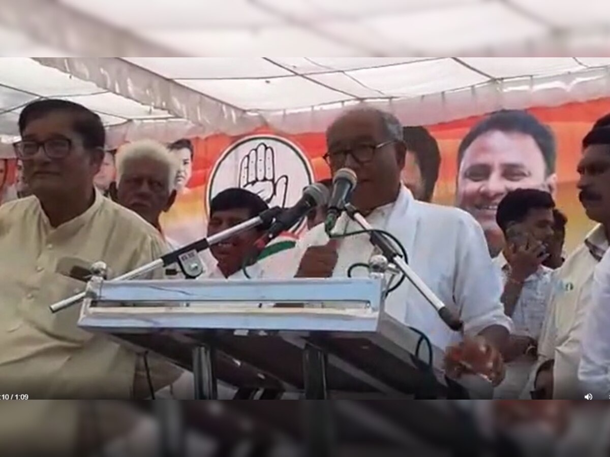 खंडवा के सिंगेट में चुनावी रैली संबोधित कर रहे थे दिग्विजय सिंह