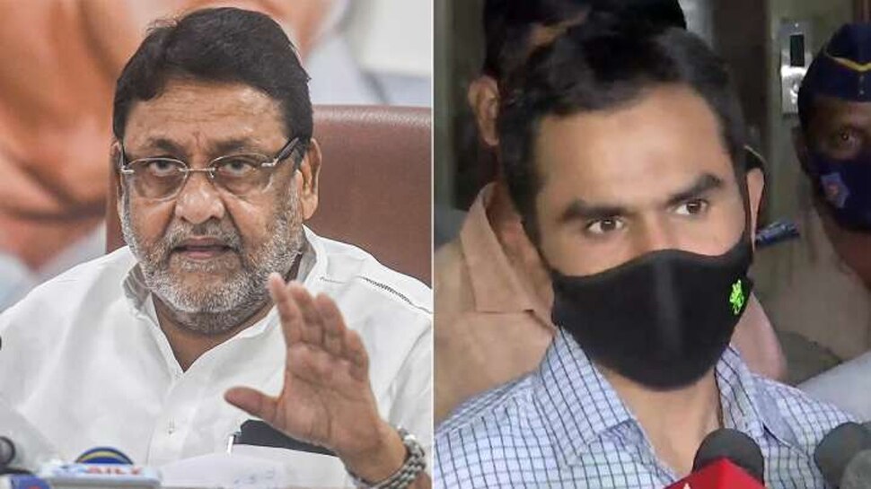 एनसीपी नेता नवाब मलिक ने समीर वानखेड़े पर लगाए गंभीर आरोप, NCB अधिकारी ने दिया जवाब