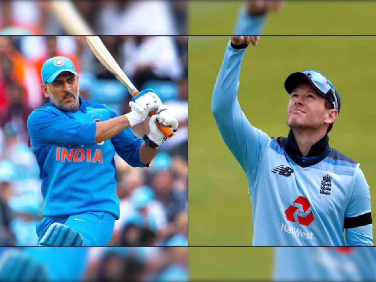 MS Dhoni and Eoin Morgan (file photo)