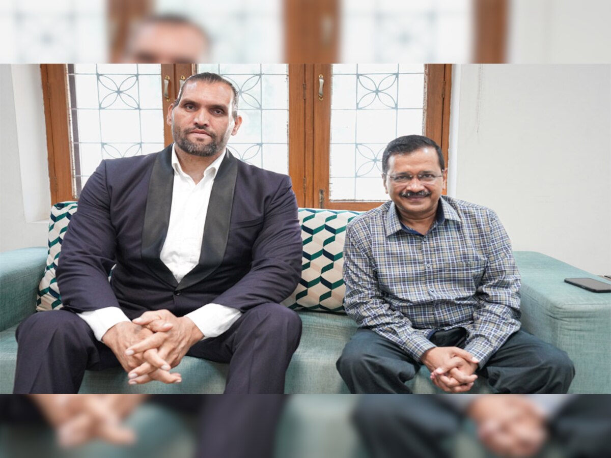 क्या AAP में शामिल होंगे Khali? अरविंद केजरीवाल की मुलाकात से सियासी गलियारों में हलचल