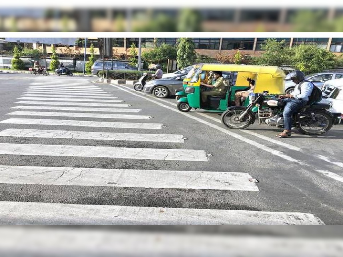 Negligence in seeing zebra crossing During Red Signal challan will be