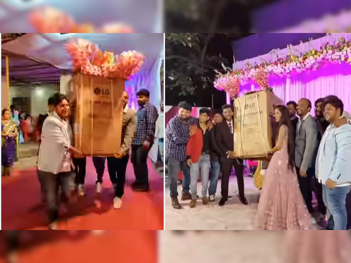 Wedding Video: दोस्तों ने दूल्हे को दिया ऐसा गिफ्ट, देखकर दुल्हन की छूट गई हंसी; स्टेज पर हुआ हंगामा
