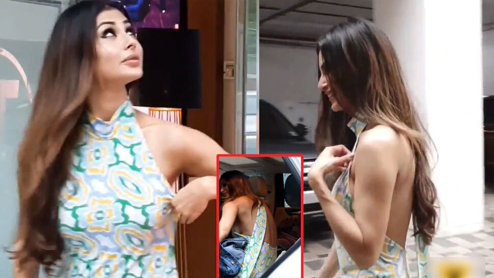 बैकलेस ड्रेस पहन कार में बैठ रही थीं Mouni Roy, कैमरे में रिकॉर्ड हो गया Oops मूमेंट