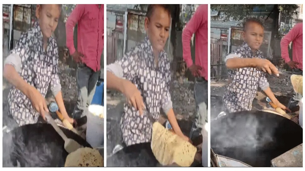 मजबूरी में शेफ बने बच्चे ने बनाया ऐसा पराठा, सड़क पर बन गया माहौल; देखिए Video