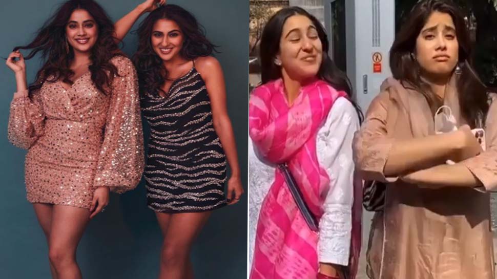सारा की इस हरकत से जाह्नवी को हुई जलन! कैमरे के सामने बना लिया ऐसा मुंह
