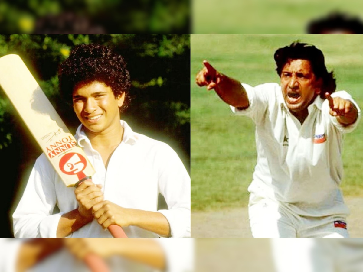 Sachin Tendulkar and Abdul Qadir