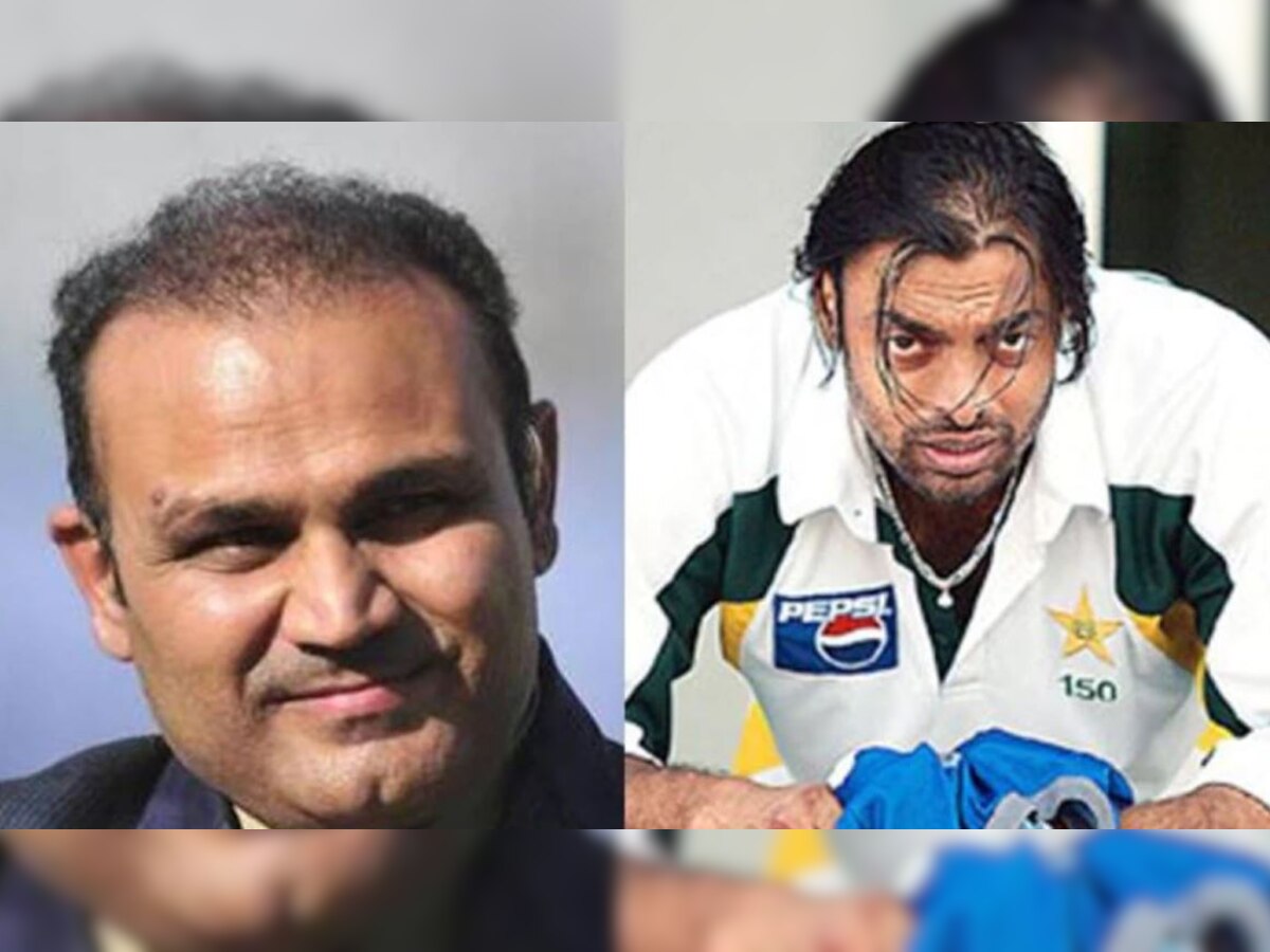 Virender Sehwag and Shoaib Akhtar