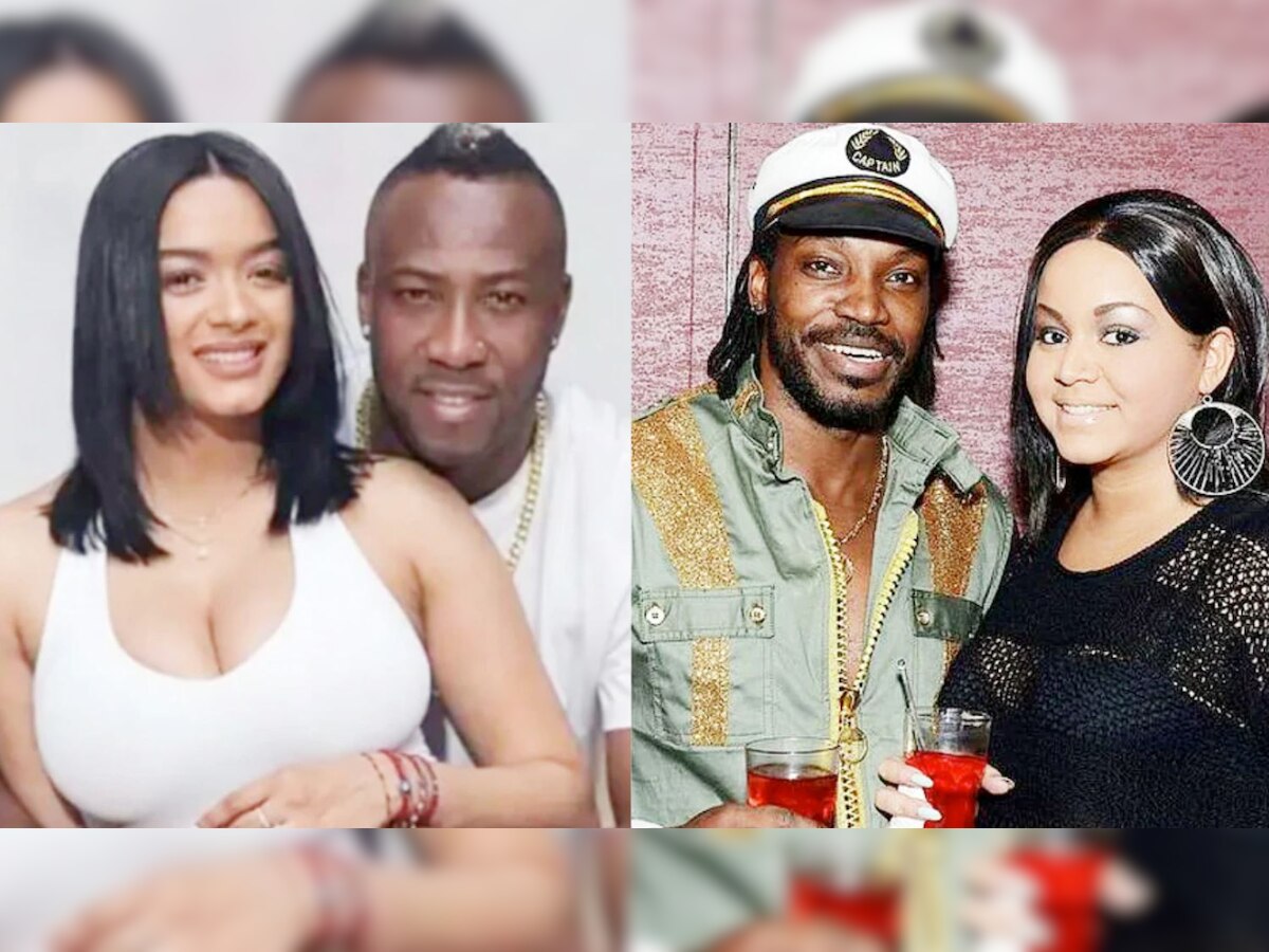 Andre Russell and Chris Gayle With their Wives