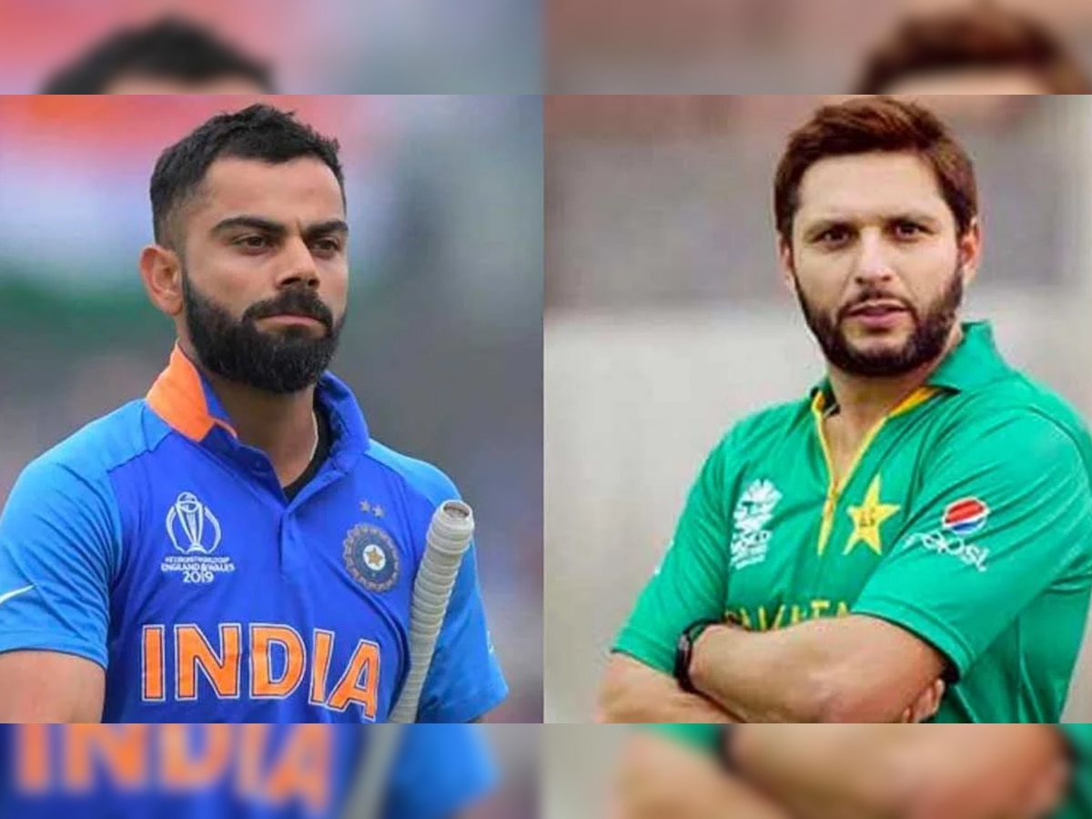 Virat Kohli and Shahid Afridi 