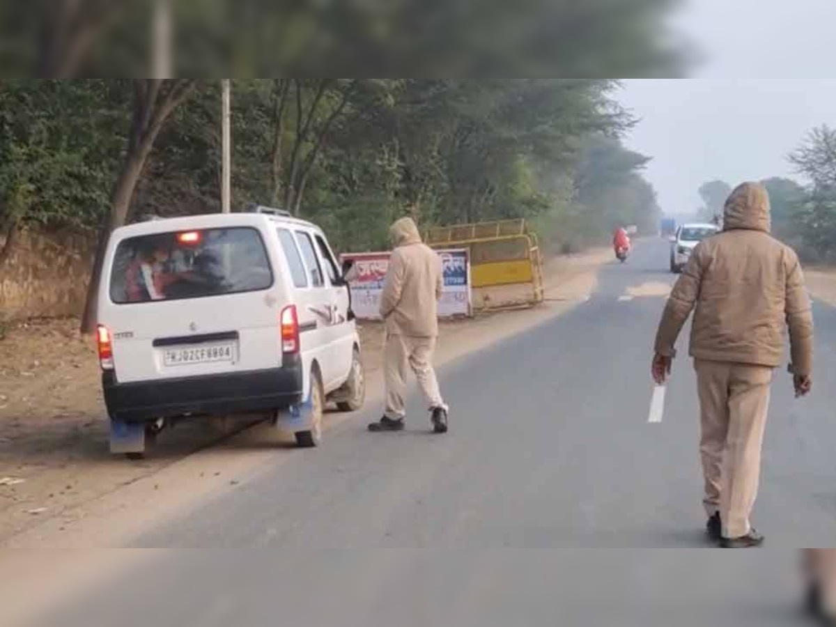 हरियाणा-राजस्थान बॉर्डर पर पुलिस तैनात.