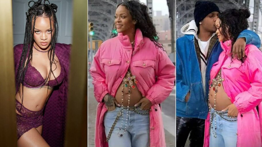 IN PICS Rihanna Baby Bump: मां बनने वाली हैं रिहाना, खोले गुलाबी जैकेट के बटन