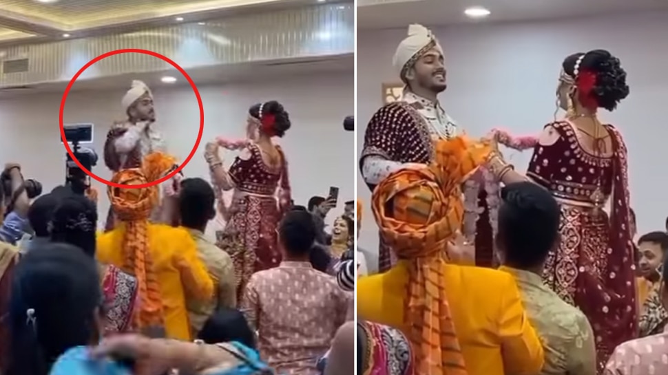 दूल्हे को चढ़ा 'पुष्पा' का बुखार! वरमाला डलवाते समय कहा- मैं झुकूंगा नहीं, दुल्हन ने किया ऐसा काम