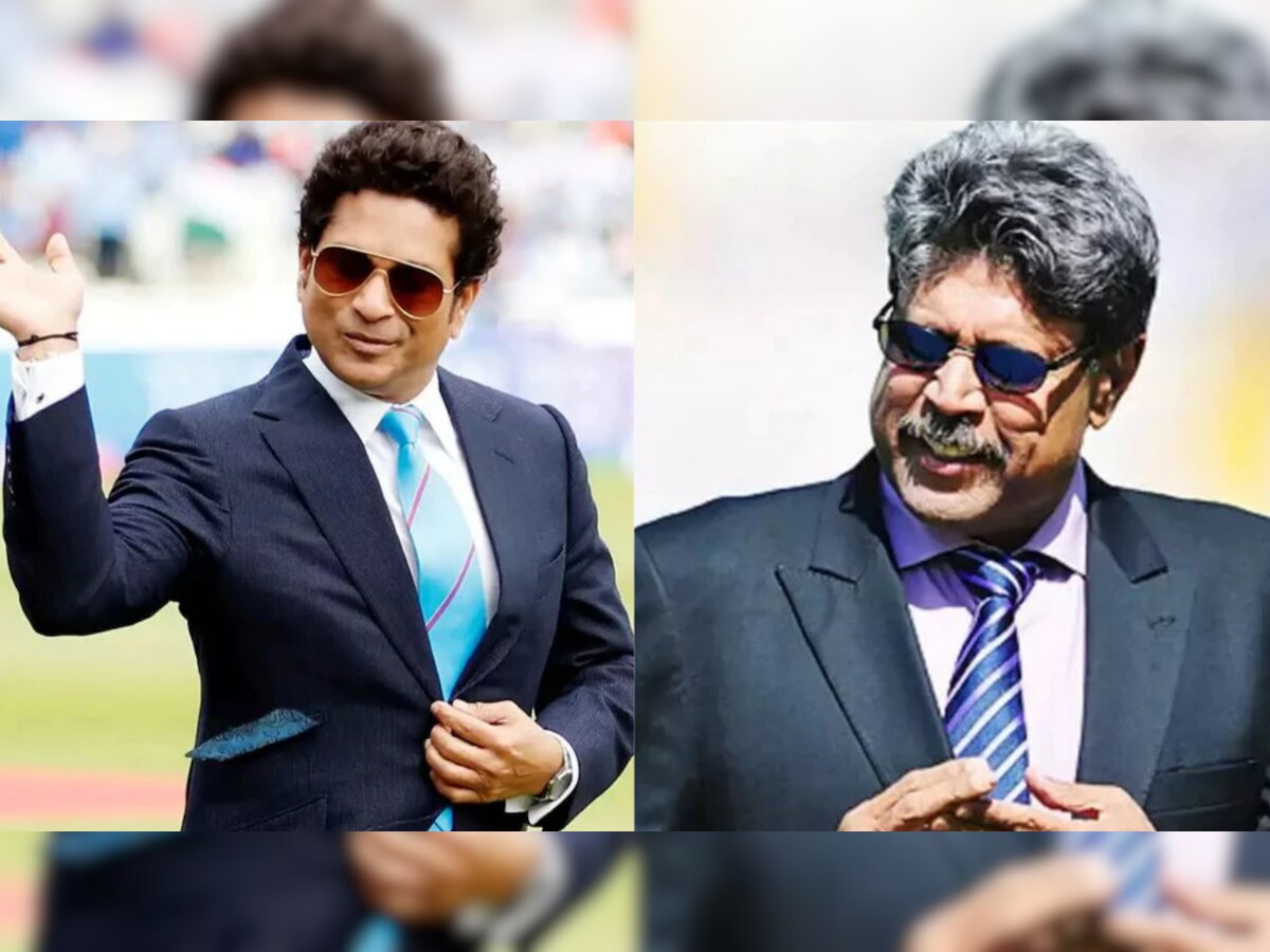 Sachin Tendulkar and Kapil Dev