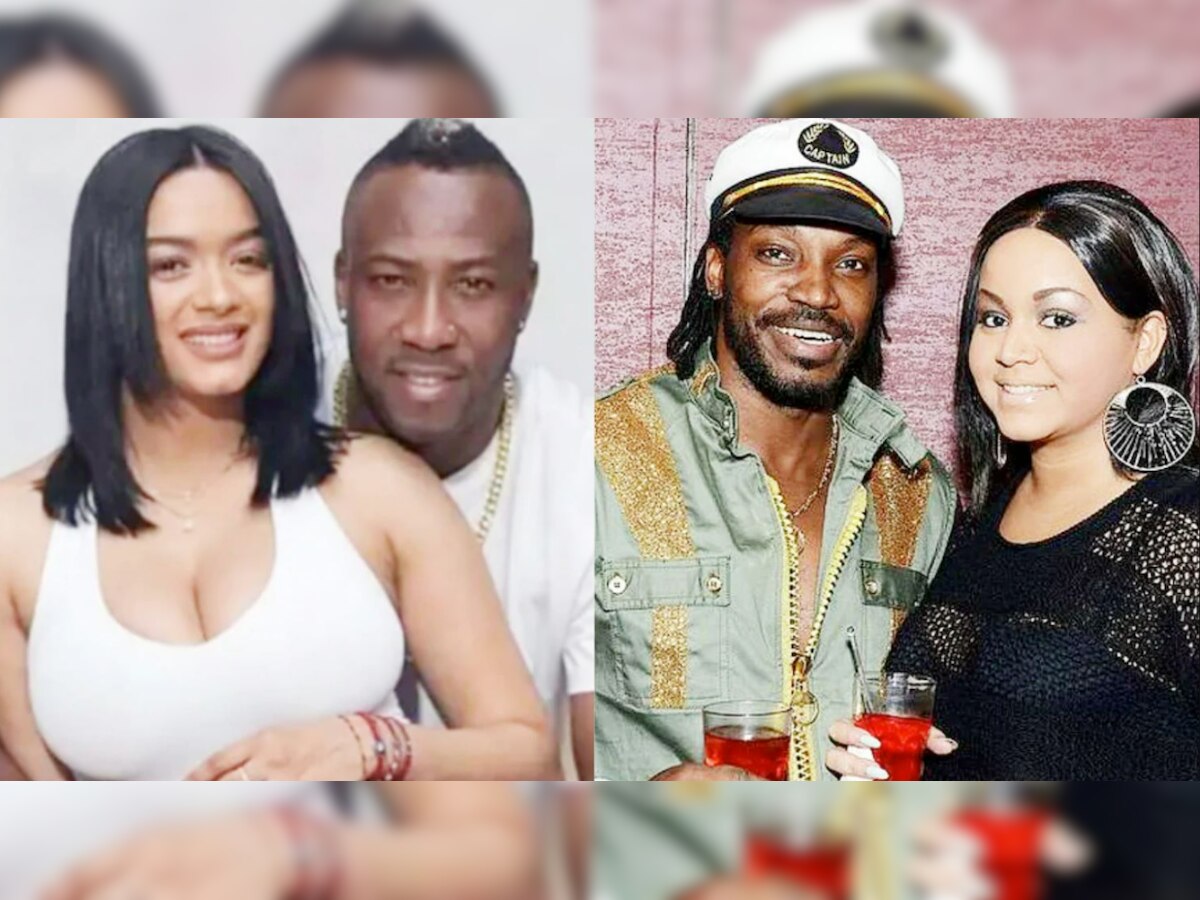 Andre Russell and Chris Gayle With their Wives