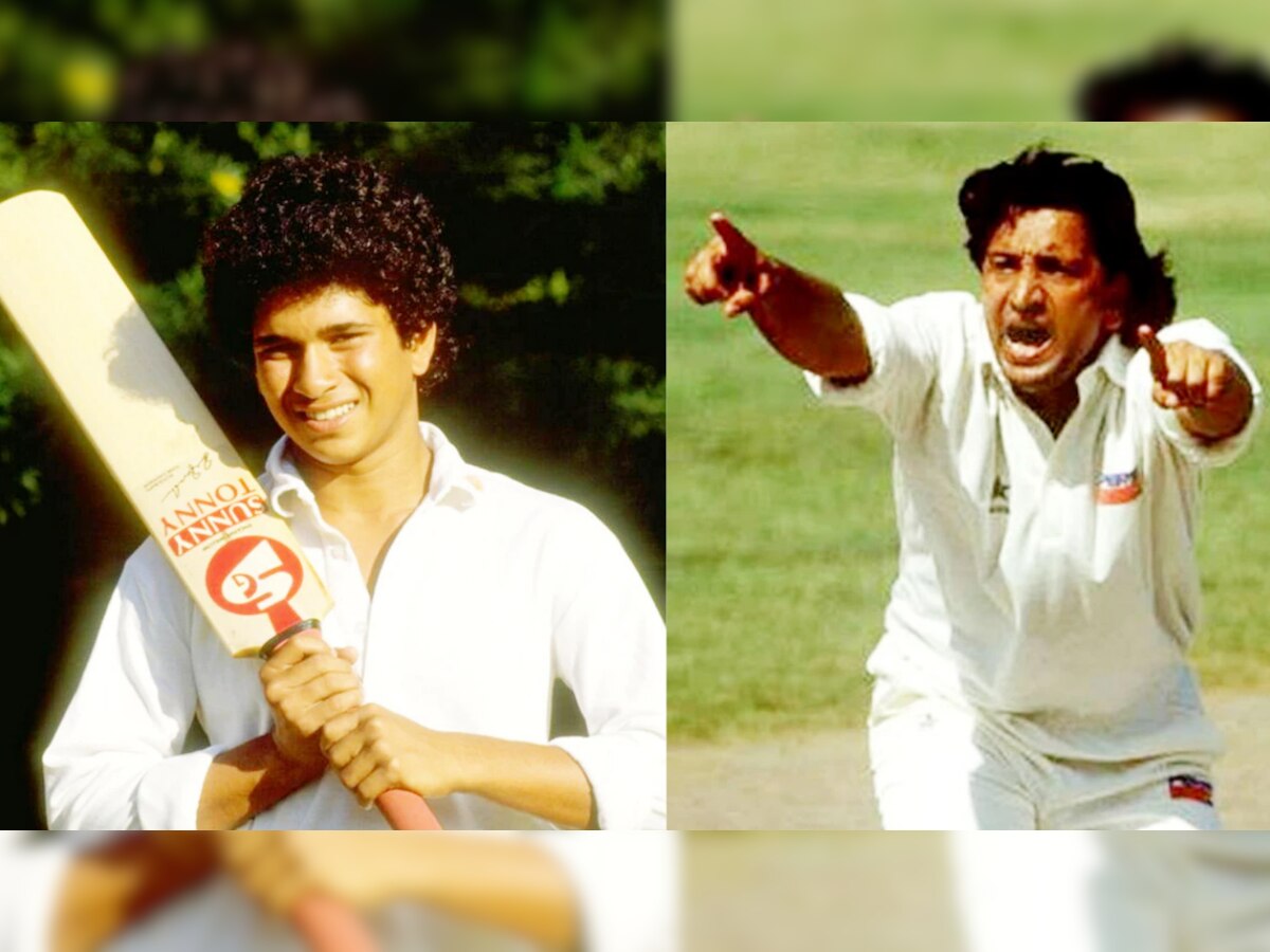 Sachin Tendulkar and Abdul Qadir