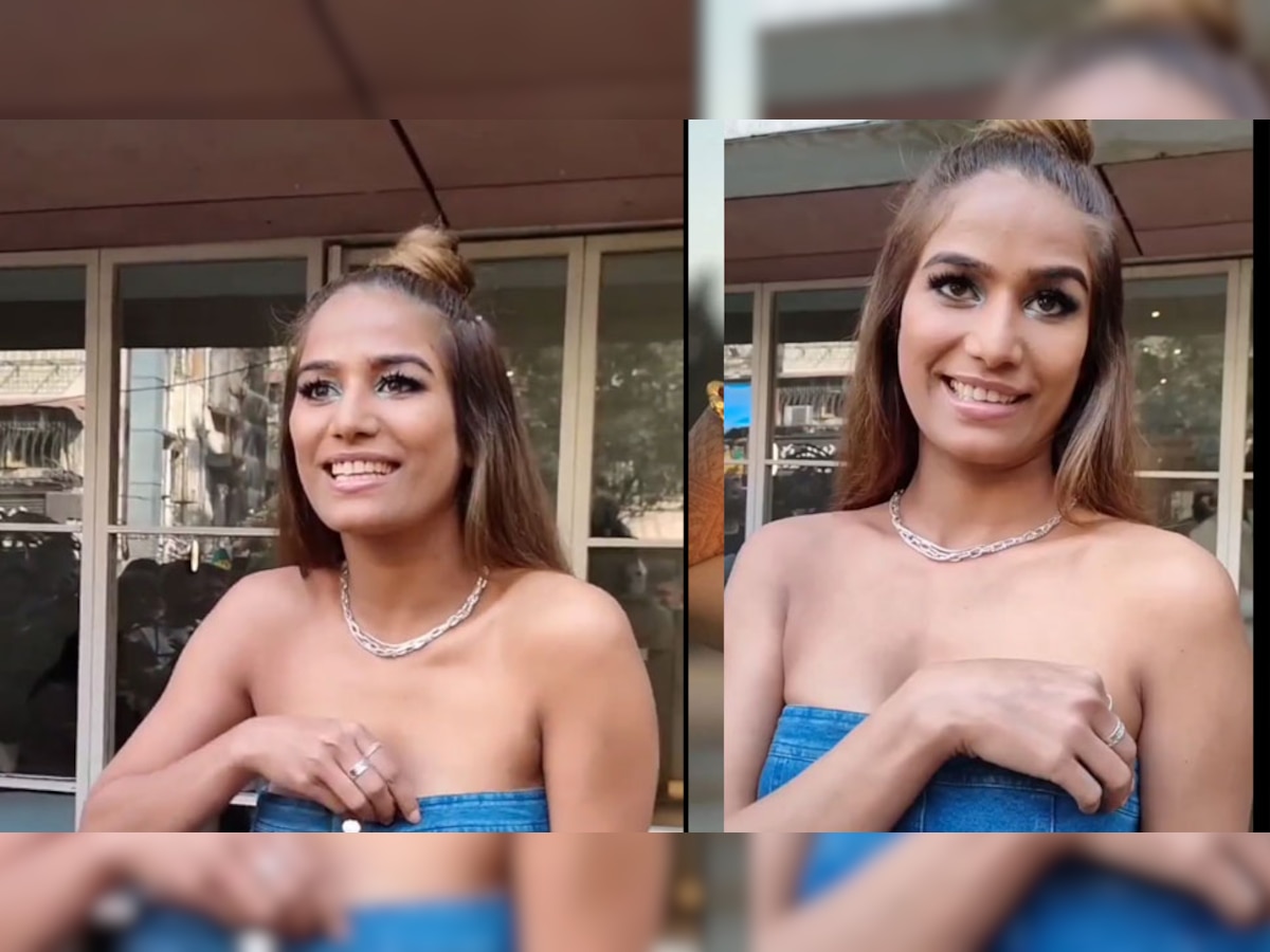 Poonam Pandey की कैमरे के सामने सरक गई ड्रेस, Oops Moment का VIDEO VIRAL 