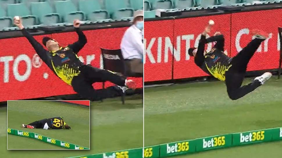 Watch: कैच पकड़ने के लिए उड़कर बाउंड्री के बाहर गए स्मिथ, सिर के बल गिरकर हुए बेहोश Watch: कैच पकड़ने के लिए उड़कर बाउंड्री के बाहर गए स्मिथ, सिर के बल गिरकर हुए बेहोश