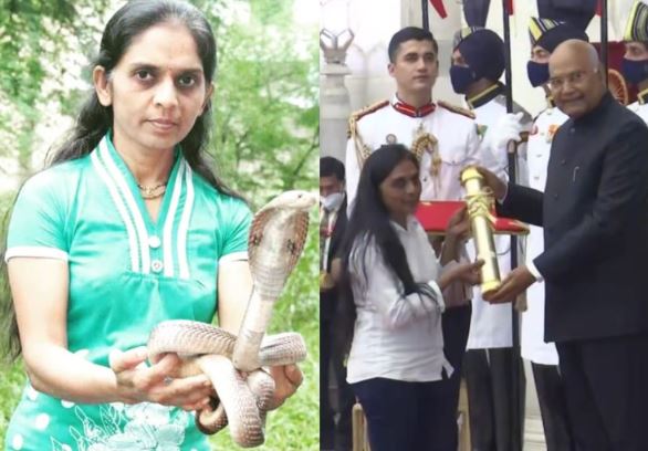 बिना डरे जहरीले सांपों को पकड़ती है ये महिला, अब राष्ट्रपति ने किया सम्मानित