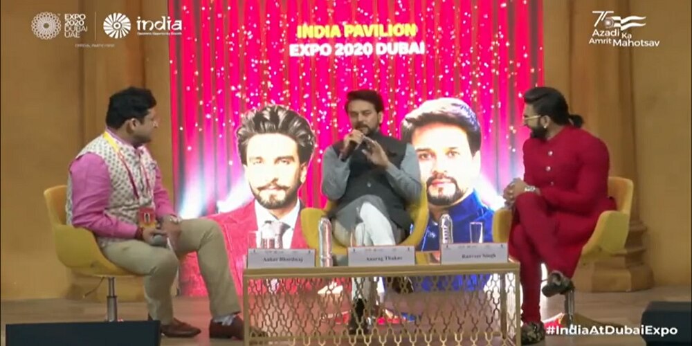 Union Minister Anurag Thakur Dance With Actor Ranveer Singh In Dubai ...