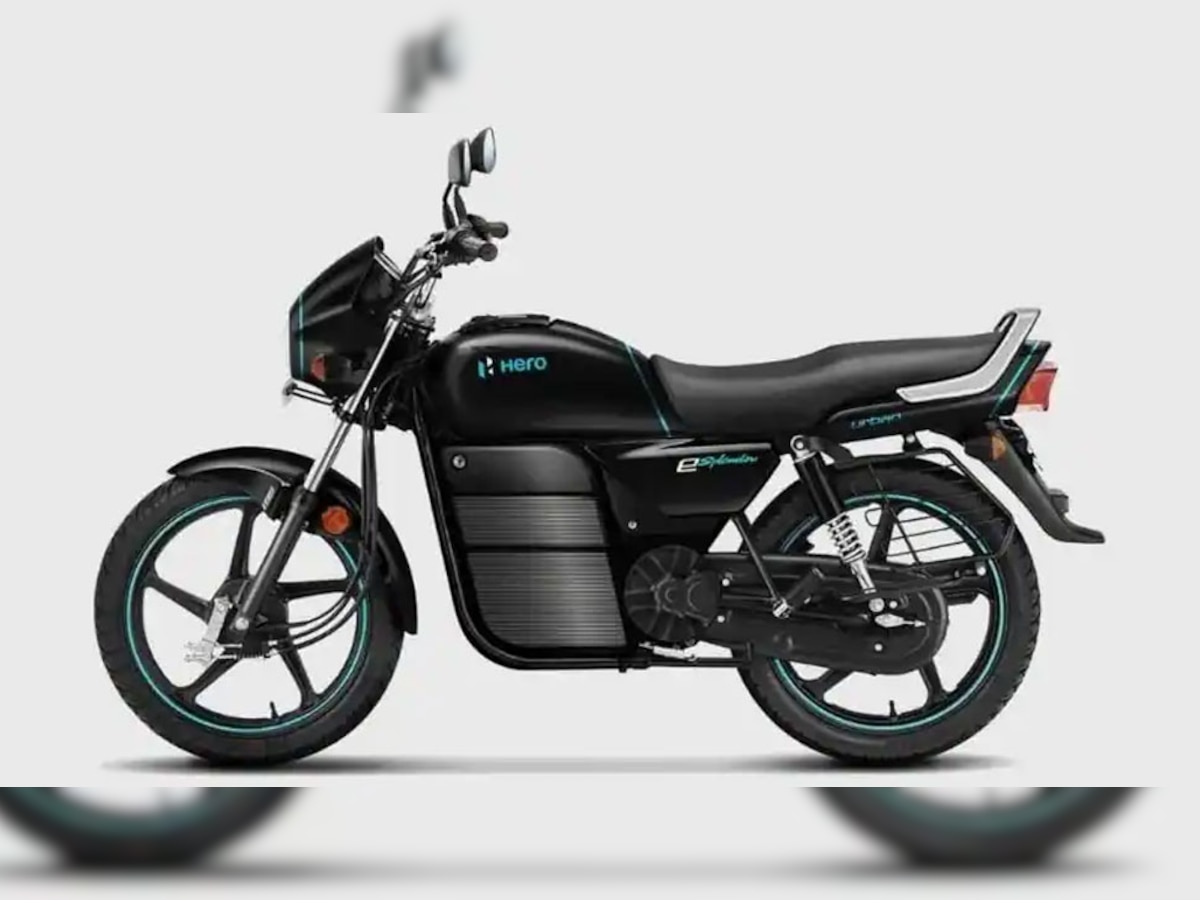 Hero Splendor Electric मोटरसाइकिल के रेंडर में 9 किलोवाट बैटरी पैक लगाया गया है