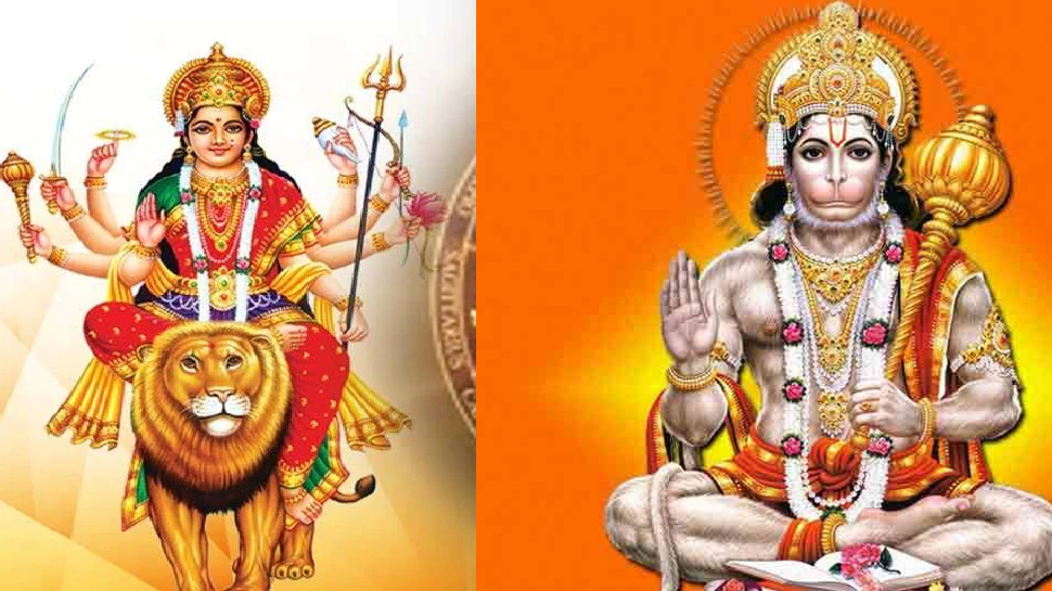 Chaitra Navratri Worship Lord Hanuman with Maa Durga rules stmp ...