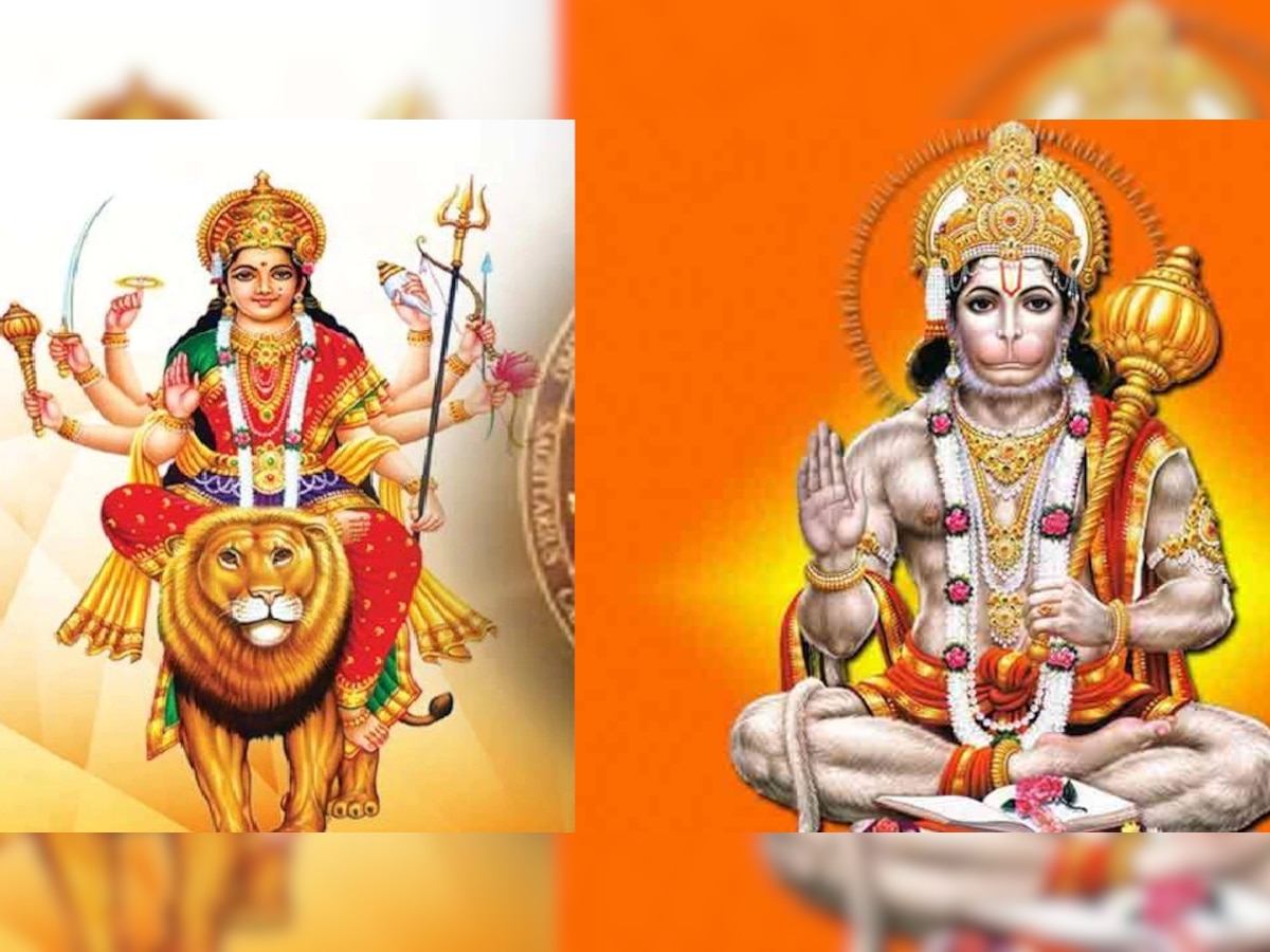 Chaitra Navratri Worship Lord Hanuman with Maa Durga rules stmp ...