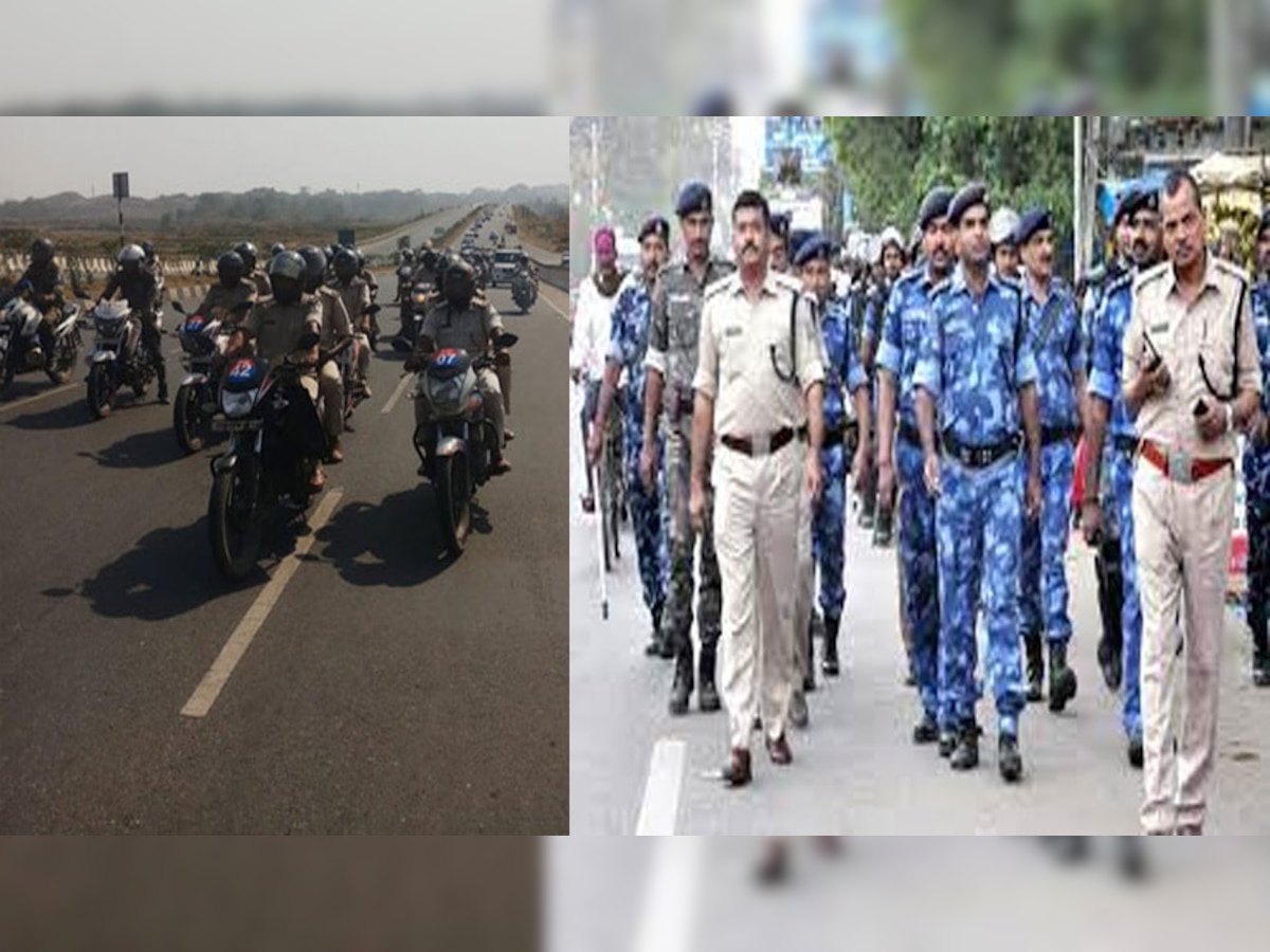 रामनवमी में सुरक्षा को लेकर पुलिस ने रांची में फ्लैग मार्च निकाला गया. 