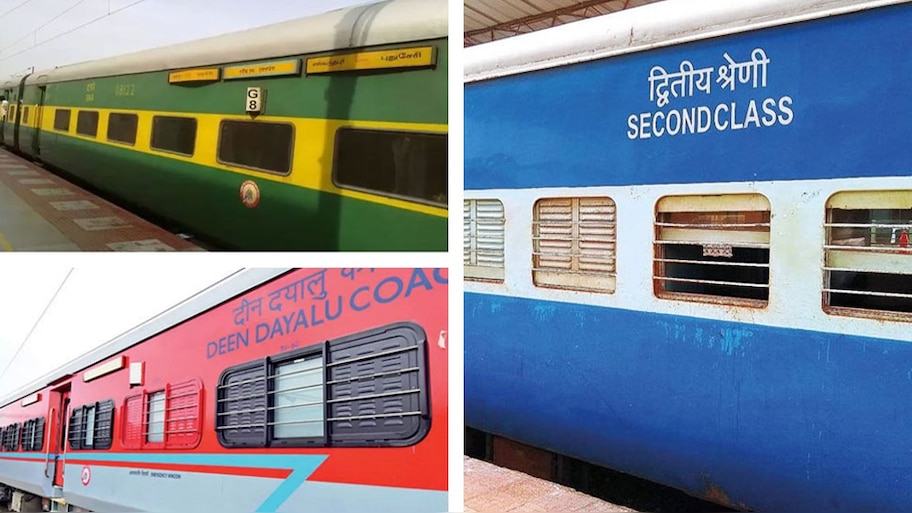 Why do train coaches have red, blue and green colors each color has ...