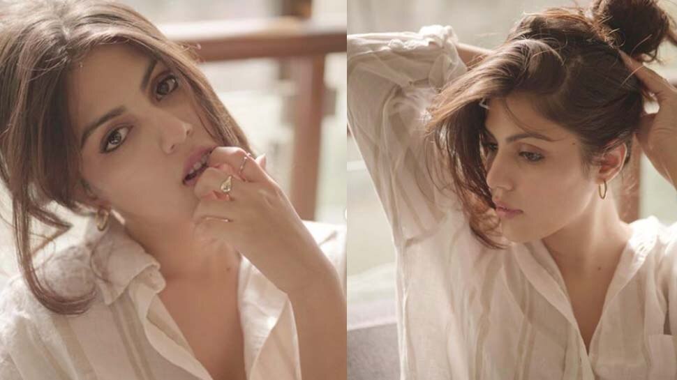 Rhea Chakraborty Shares Her Sizzling Photos In White Shirt Viral On