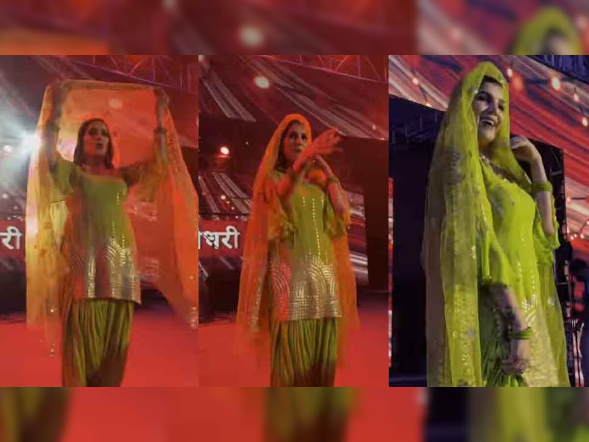 Sapna Choudhary Dance: हरा सूट पहन स्टेज पर गजब की नाचीं सपना, फिर करके चेहरे पर पल्लू लगाए कातिलाना ठुमके!