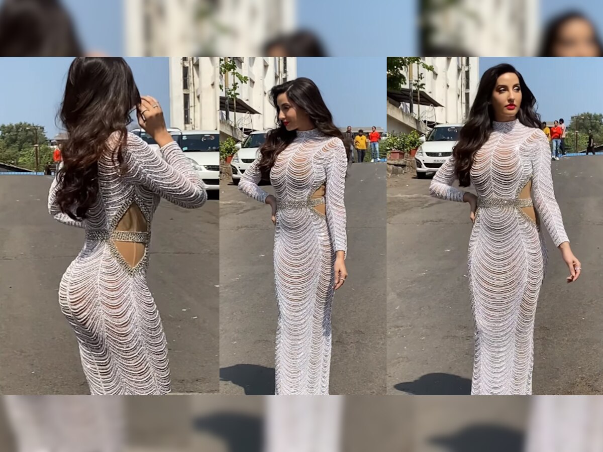 Nora Fatehi Video: ट्रांसपेरेंट ड्रेस पहन नोरा फतेही निकली घर से बाहर; लोगों ने दिए भयंकर रिएक्शन
