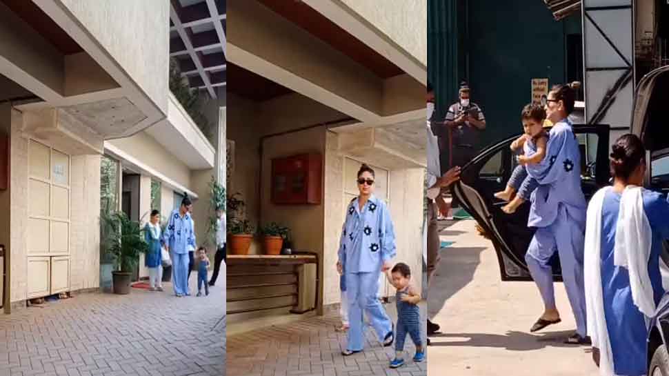 Kareena Kapoor Spotted With Son Jeh Ali Khan Little Jeh Seen Walking By ...