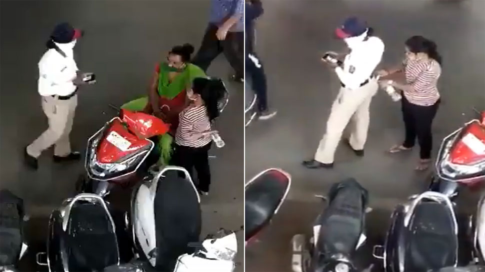 Viral Video: ट्रैफिक पुलिस ने बीच सड़क पर ली रिश्वत, डायरेक्ट पॉकेट में रखवाए पैसे!