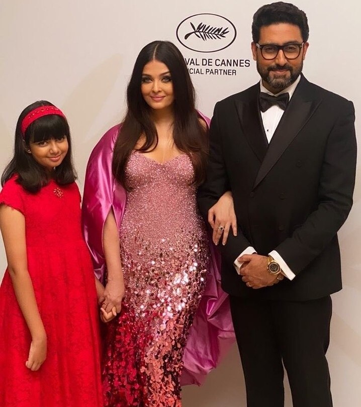 Bachchan Bahu Aishwarya Rai Bachchan Black Gown To Pink Hot Coat And ...