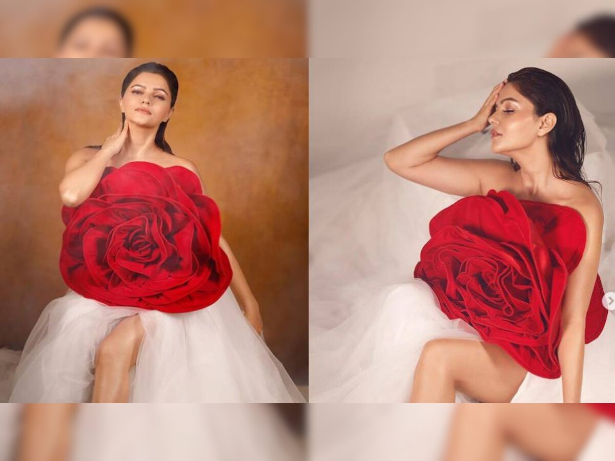 Rubina Dilaik: रुबीना दिलैक ने गुलाब के फूल वाली पहनी ड्रेस, बोल्डनेस देख फैंस हुए मदहोश!