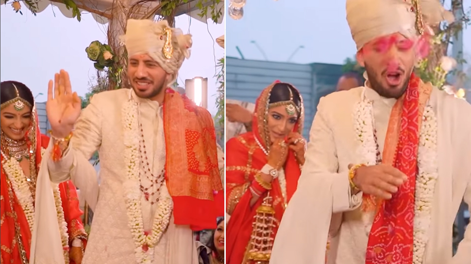Wedding Video: फेरे से पहले दुल्हन के सामने 'नौटंकी' करने लगा दूल्हा, सालियों से कह डाली ऐसी बात Wedding Video: फेरे से पहले दुल्हन के सामने 'नौटंकी' करने लगा दूल्हा, सालियों से कह डाली ऐसी बात