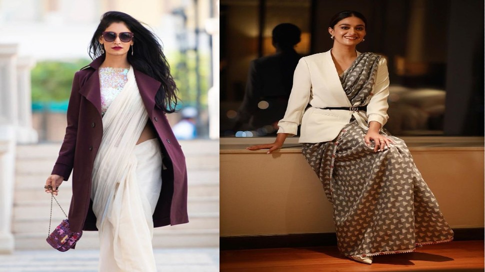 Blazer Ramp Walk How To Wear Blazer With Saree at Daniel Mcbryde blog