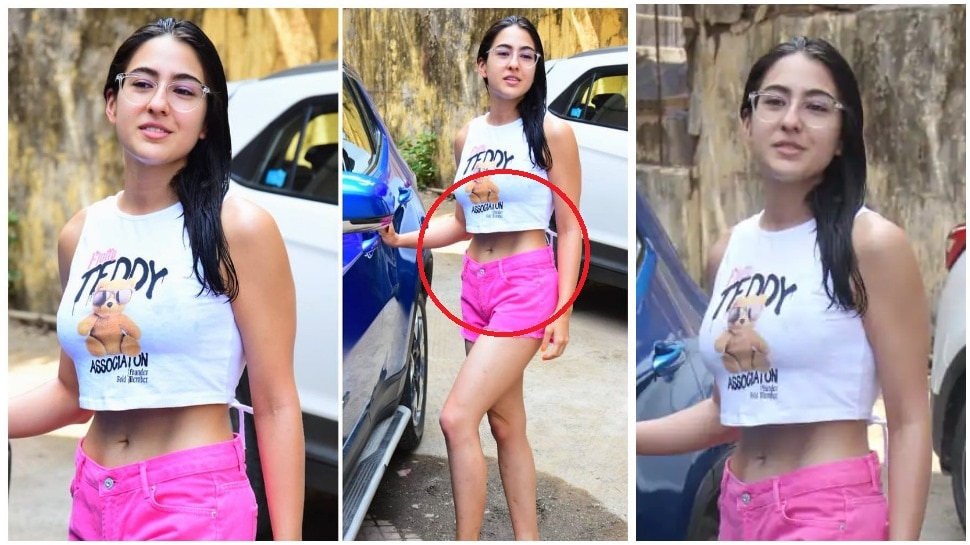 Sara Ali Khan Photos: नहीं थम रहा सारा का ट्रांसफॉर्मेशन, अब पेट देख लोगों ने पकड़ लिया सिर; बोले- पैंट कैसे रोकती हो?