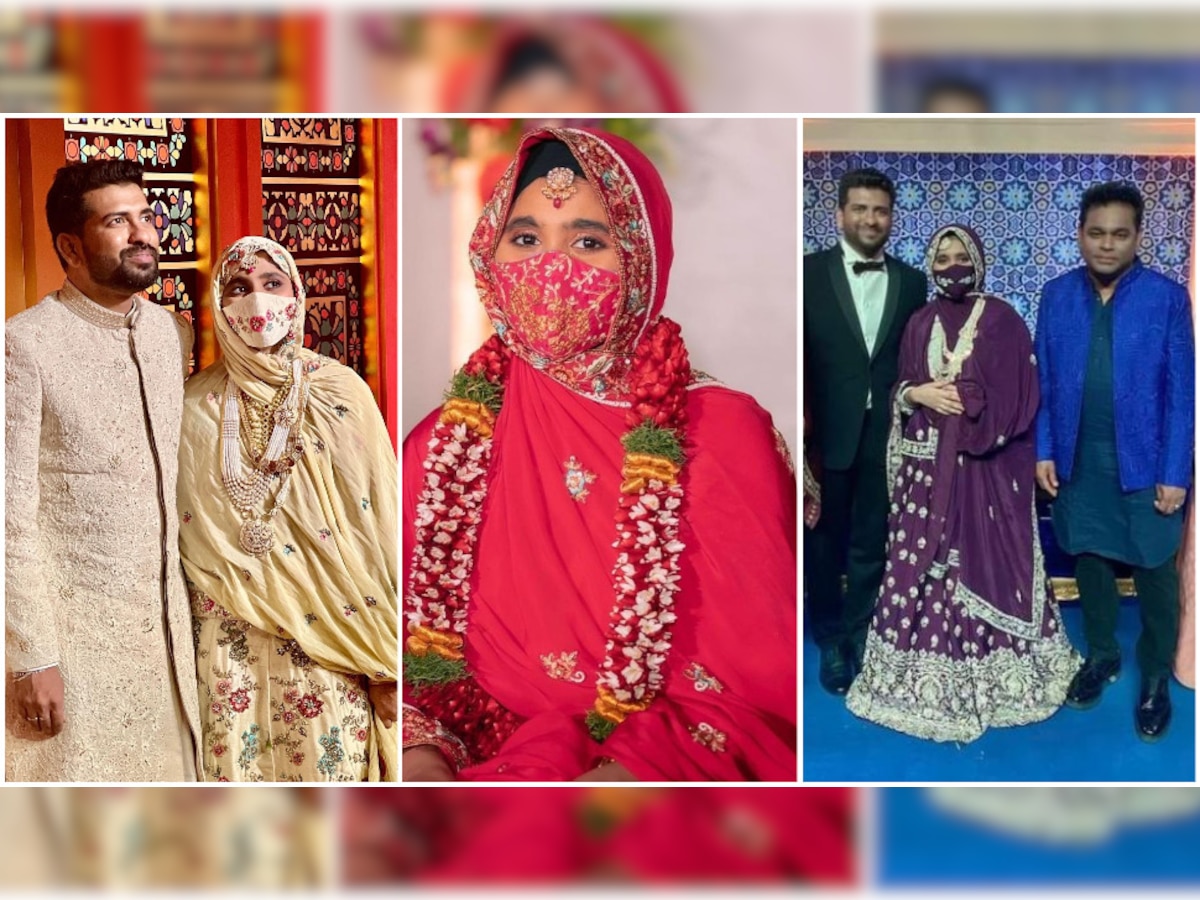 Khatija Reception: हमेशा बुर्के में रहने वाली ए.आर. रहमान की बेटी ने शादी के बाद रिसेप्शन में पहनी ऐसी ड्रेस, पति के साथ तस्वीरें और वीडियो वायरल