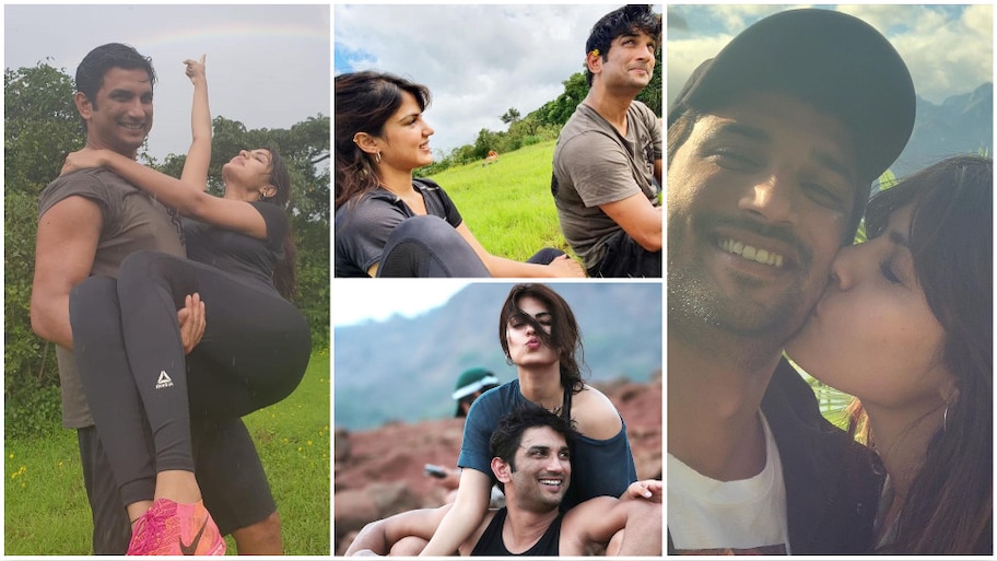 rhea chakraborty shares unseen romantic photos with boyfriend sushant ...